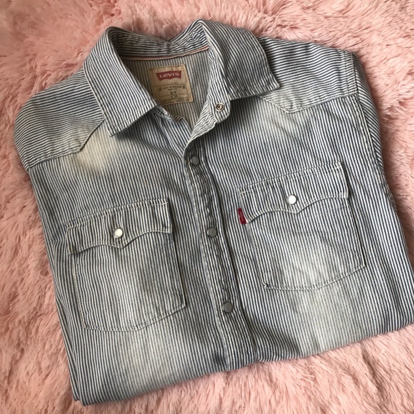 Levi's Tops - Vintage Levi’s Denim Striped Button Down